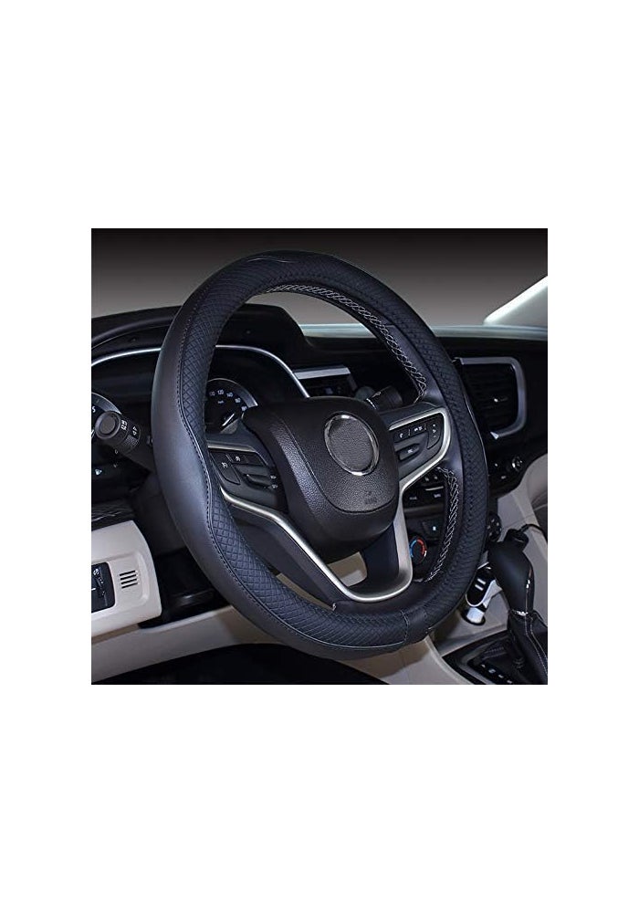 Mayco Bell Microfiber Leather Steering Wheel Cover for Extra Large Trucks (18'', Black) - Image 4