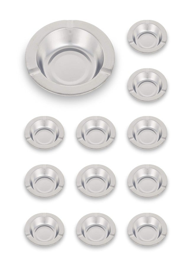 OFXDD Stainless Steel Ashtray - Pack of 12 - Outdoors Cigar Ashtrays - Heavy Duty Decorative Metal Ash Tray - Image 1