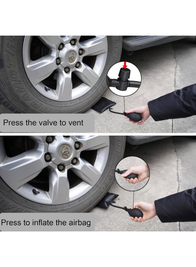 2 Pcs Air Wedge Bag Pump Professional Leveling Alignment Tool Inflatable Shim Bag, Max Load 300 Pounds Pressure - Image 5