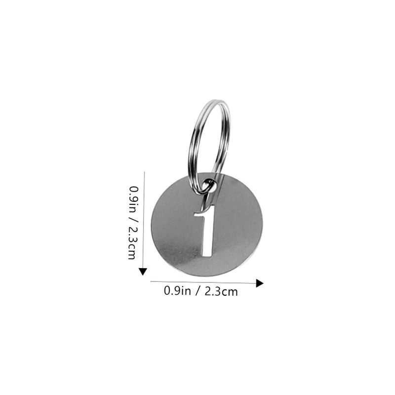 30 Pcs Metal Numbered Keychain Tags Rings For Locker Bag Key Management - Image 3