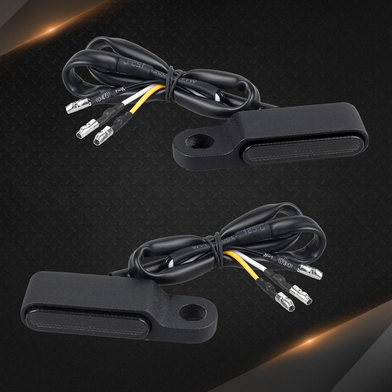 NTHREEAUTO Handlebar LED Turn Signals Mini Motorcycle Blinkers Front Running Light Universal Compatible with Harley Sportster Dyna Honda Shadow Kawasaki Vulcan Yamaha V-Star Road Star - Image 5