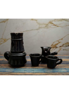 Egypt Antiques Black sofa set + separator + two cups handmade pottery 100% natural  - Image 2