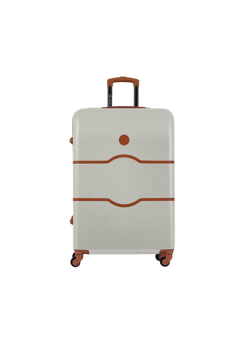 Eagle Express ICONIC Check-in Travel ABS Hard Trolley 360° Double Spinner Wheels Secure Lock 24 inch PURE WHITE - Image 2