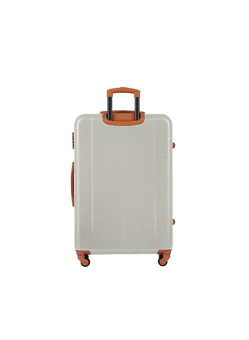 Eagle Express ICONIC Check-in Travel ABS Hard Trolley 360° Double Spinner Wheels Secure Lock 24 inch PURE WHITE - Image 3