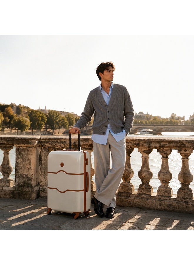 Eagle Express Iconic 24 Inch Medium Luggage Pure White, ABS Hard Shell Check-In Trolley Suitcase with Lightweight Travel Design, 360 Spinner Wheels, Secure Lock System and 2 Year Warranty - Image 2