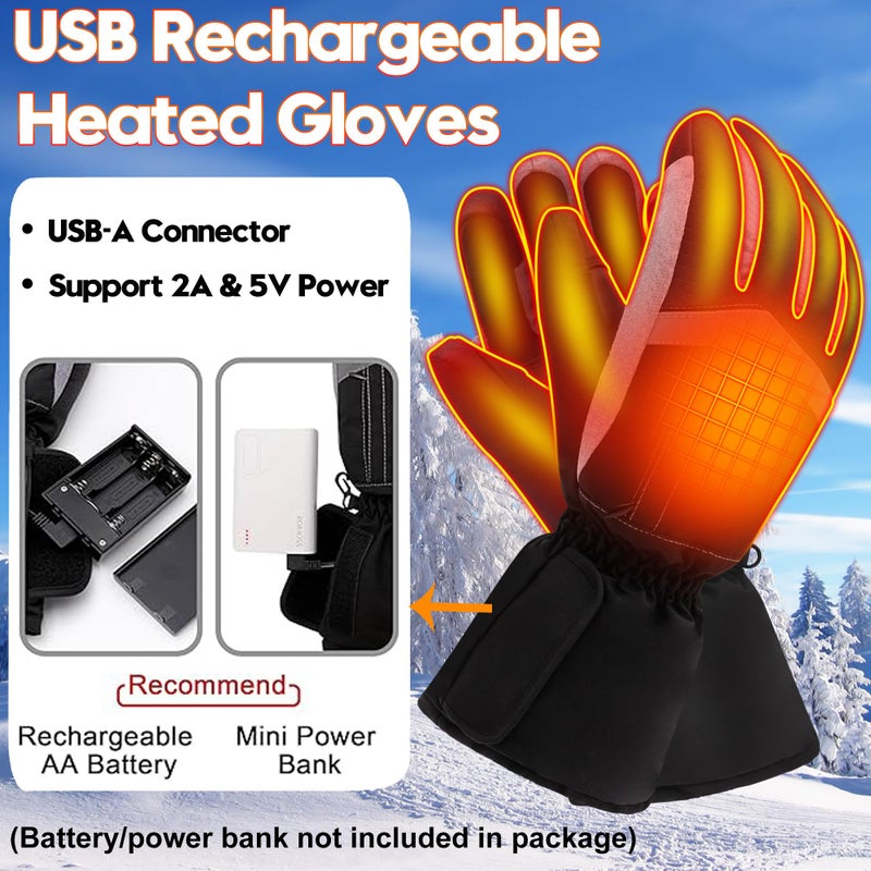 SVPRO Heated Gloves for Women, Battery Heating Hand Warmer Glove with Touchscreen, Electric Heated Motorcycle Gloves for Winter Outdoor Work Hunting Skiing Hiking (Battery Not Included) - Image 4