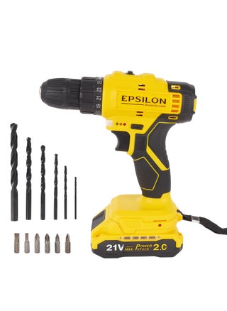 Epsilon 21 V Cordless Drill- EPSCD1559/ 10 mm Hole Diameter, 28 Nm Maximum Torque, Perfect for Home and Business, No Load Speed 0-1400 RPM,  Black and Yellow, 1 Year Warranty - pzsku/ZE6392DBADE7BB6FFD9B6Z/45/_/1712042229/1711409e-5161-4b98-9ad9-586bcc9ccebb
