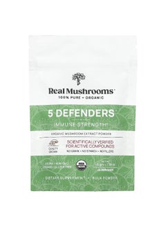 Real Mushrooms Real Mushrooms, 5 Defenders, Organic Mushroom Extract Powder, 1.59 oz (45 g)  - Image 1