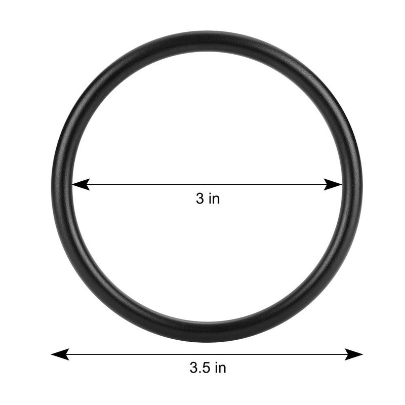 accmor Aluminium Baby Sling Ring 3 inch Soft Wrap Carrier Rings Accessory for Infants Toddlers Newborn Kids (Black) - Image 2