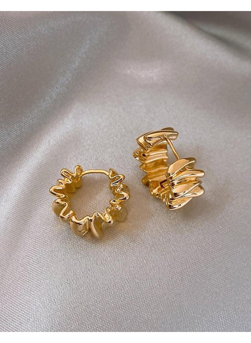 Dangle Charms Elegant & Trendy Gold Plated Earrings For Women - Image 3