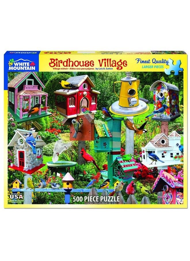 WHITE MOUNTAIN - Puzzles Birdhouse Village 500 Piece Jigsaw Puzzle - Image 1