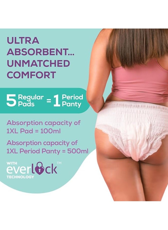 Evereve Ultra Absorbent Disposable Period Panties,M-L,2X10's Pack,0% Leaks,Sanitary Protection For Women,Maternity Delivery Pad,360Protection,Postpartum&Overnight Use,Heavy Flow Pack Of 20 - Image 4
