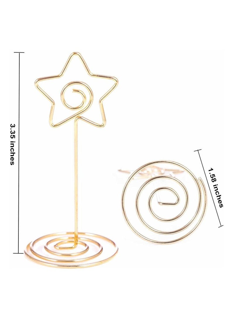 Y&D 12 Piece Table Number Holder, 3.35" Position Card Photo Picture Holder for Centerpieces, Weddings, Parties, Birthdays, Star Shape  - Image 2