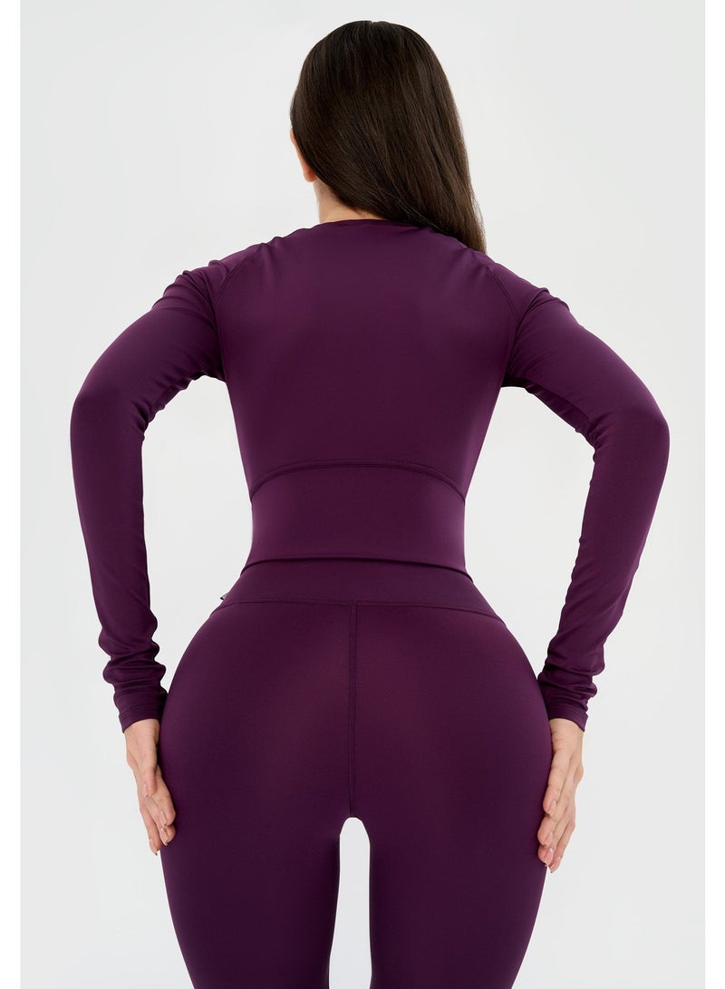 Bona Fide Women’s Compression Workout Top – Long Sleeve Breathable Gym Crop Shirt - Image 5
