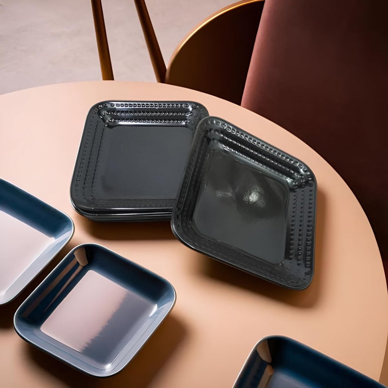 BHOJANWARE Serve Snacks in Style with Our Melamine Small Square Plate Set of 6 - Perfect Addition to Your Kitchen Utensils and Dinnerware Collection! - Image 1