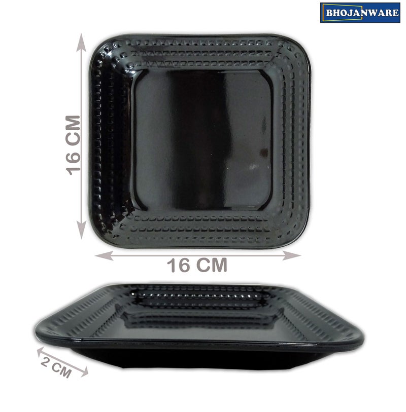 BHOJANWARE Serve Snacks in Style with Our Melamine Small Square Plate Set of 6 - Perfect Addition to Your Kitchen Utensils and Dinnerware Collection! - Image 2