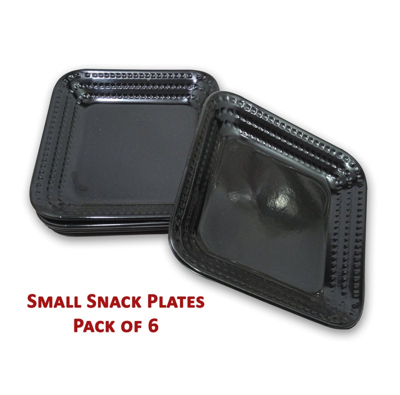 BHOJANWARE Serve Snacks in Style with Our Melamine Small Square Plate Set of 6 - Perfect Addition to Your Kitchen Utensils and Dinnerware Collection! - Image 3