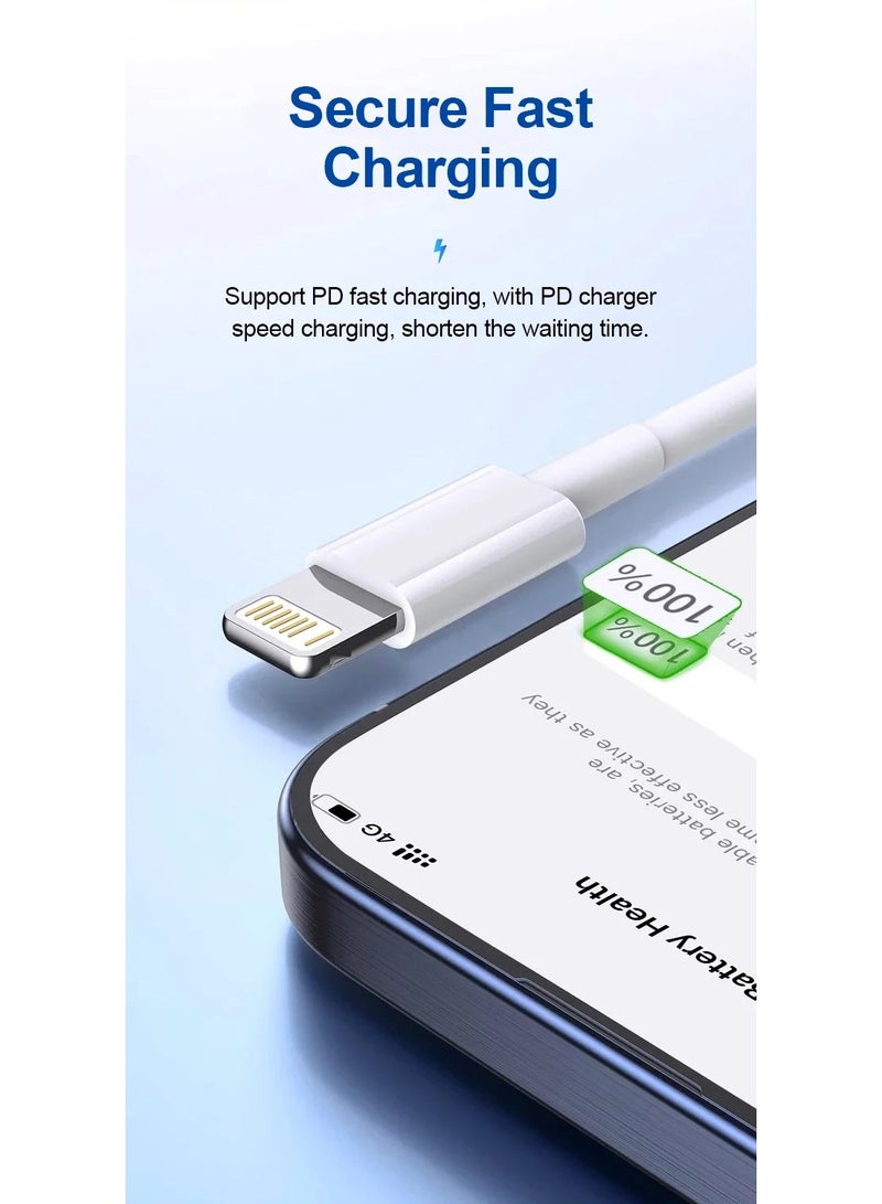 1M  USB C to Lightning Cable Fast Charging Power Delivery  iPhone Charging Cable for iPhone 14/14 Pro/14 Plus/14 Pro Max, iPad Pro, iPhone 8-13 All Series - Image 4