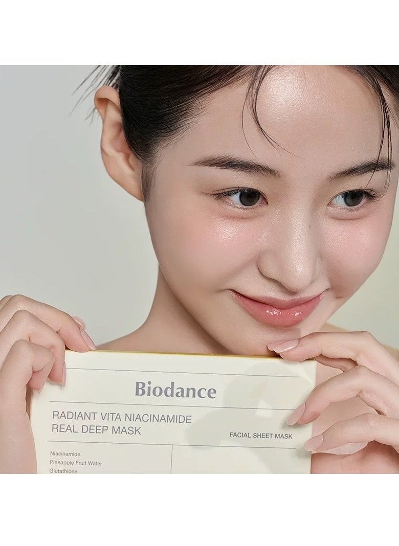 BIODANCE - Vitamin C Deep Mask, Antioxidant, Brightens Skin Tone, Helps Skin Become Tender and Bright, 34g x 4pcs - Image 1