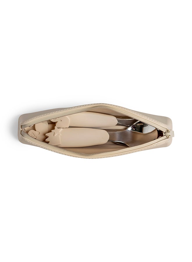 Citron Silicone Cutlery Set With Pouch Ballerina - Eco - Friendly Utensils For On - The - Go - Dining  - Image 4