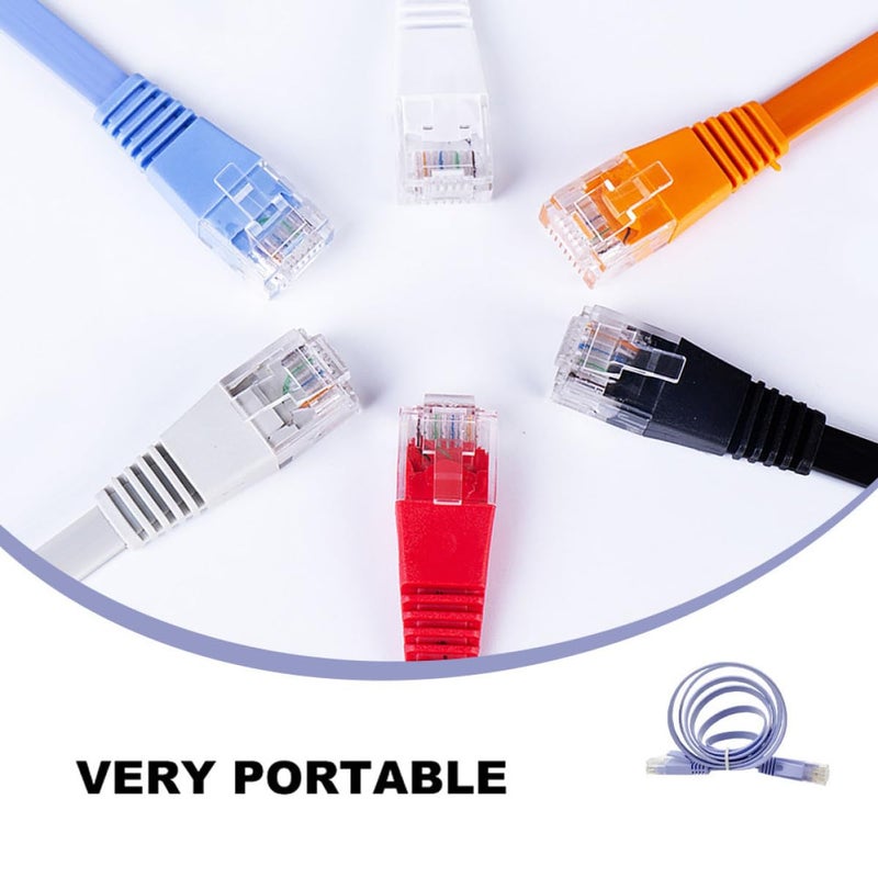 Cat6 Ethernet Cable 1M Flat Heavy Duty RJ45 Network Wire for Home Office - Image 3
