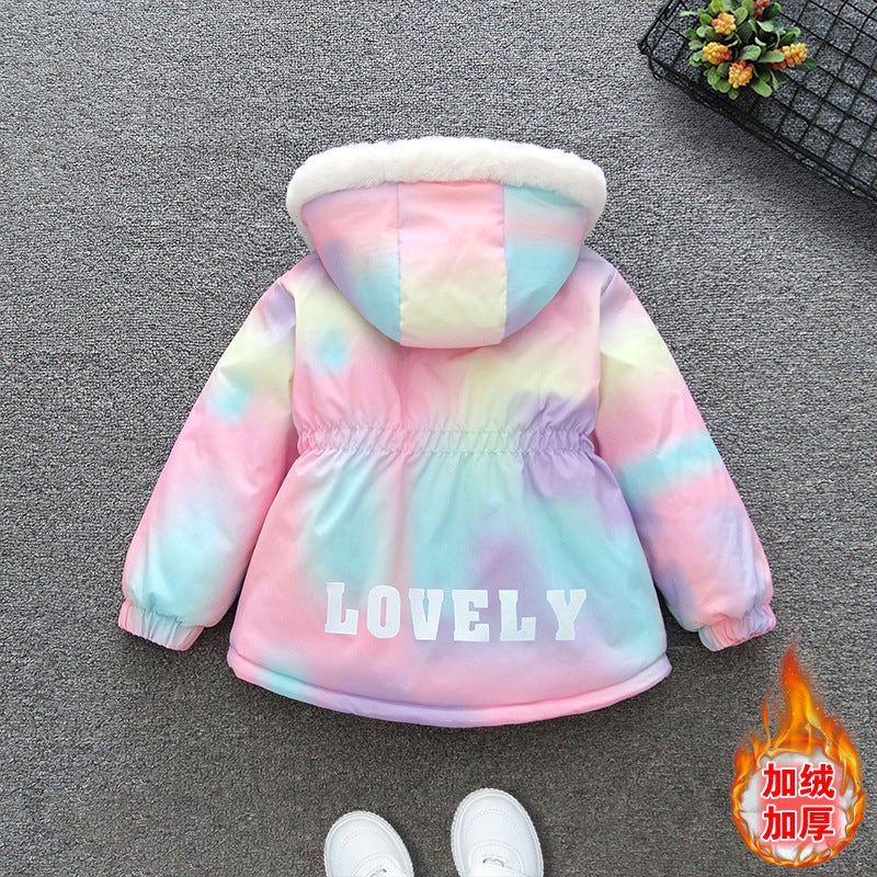 Girls' Outwears Kidsren'S Winter Style Velvet Tops Baby Winter Clothes Fashionable Jackets - Image 1