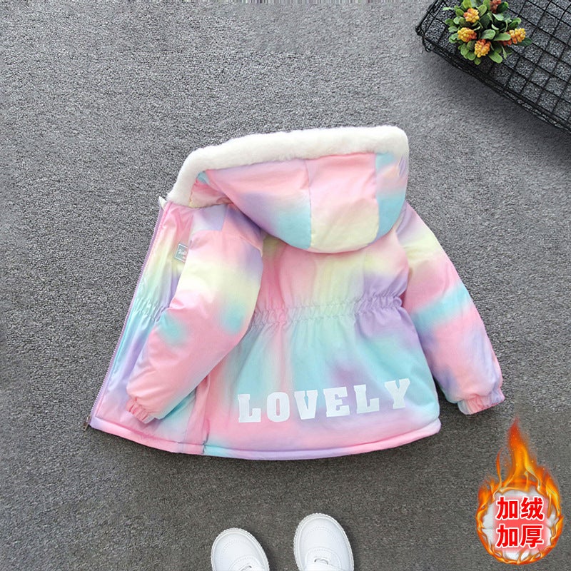 Girls' Outwears Kidsren'S Winter Style Velvet Tops Baby Winter Clothes Fashionable Jackets - Image 3