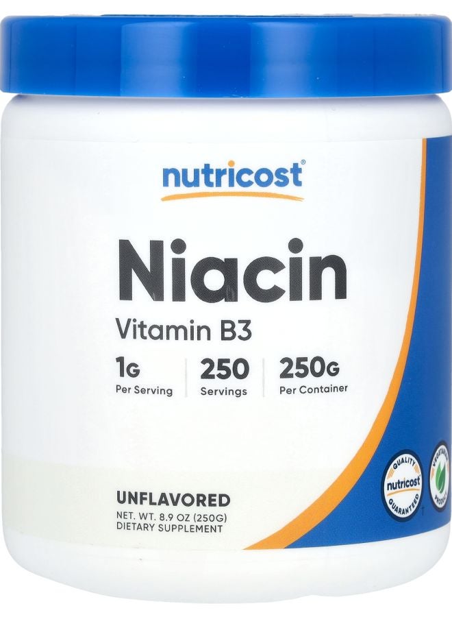 Nutricost Niacin Unflavored 8.9 oz (250 g)