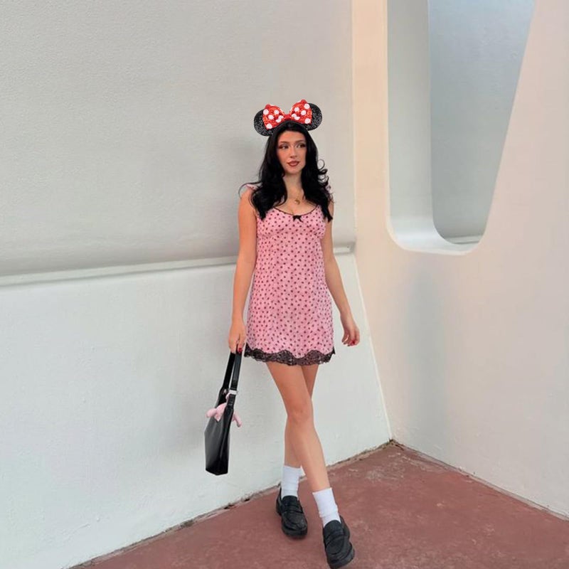 DRESHOW Mouse Ears Bow Headbands Glitter Party Decoration Cosplay Costume for Women - Image 2
