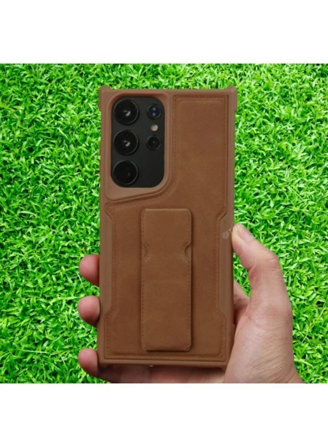 Creative Samsung FE 24 Phone Case  With a slim and durable stand, camel color - Image 3