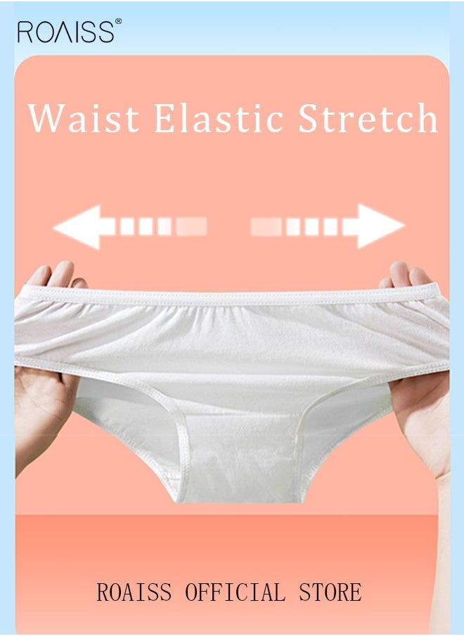 roaiss - 15 packs of women's disposable underwear pregnant women confinement postpartum sterile high-elastic underwear mid-waist hygienic soft underwear independent set underwear white - Image 1