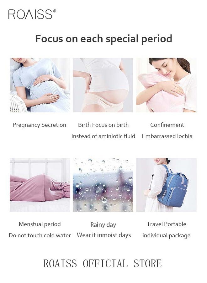 roaiss - 15 packs of women's disposable underwear pregnant women confinement postpartum sterile high-elastic underwear mid-waist hygienic soft underwear independent set underwear white - Image 1