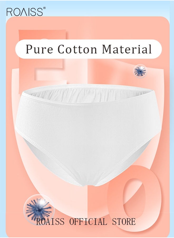 roaiss - 15 packs of women's disposable underwear pregnant women confinement postpartum sterile high-elastic underwear mid-waist hygienic soft underwear independent set underwear white - Image 1