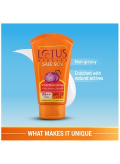 Lotus Lotus Herbals Safe Sun Sunblock Spf 30 Pa++| Non greasy | Sweat & Waterproof | Paraben-Free | For all skin types | 50g  - Image 2