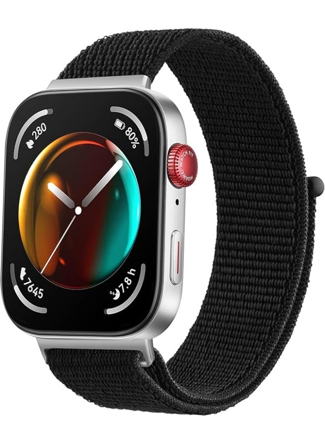 Strap, Soft Nylon Replacement Straps with Velcro Fastener for Huawei Watch Fit 3/Fit 4/Fit 4 Pro Women Men - Image 2