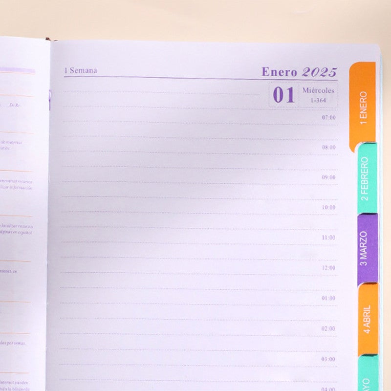 2025 Planner Notebook: Blue 180 Lay Flat Writing, Premium Wear-Resistant Cover - Colorful Monthly Ribbon Bookmark To Do List Notebook for Office, Travel, Home & Gifting - Image 3