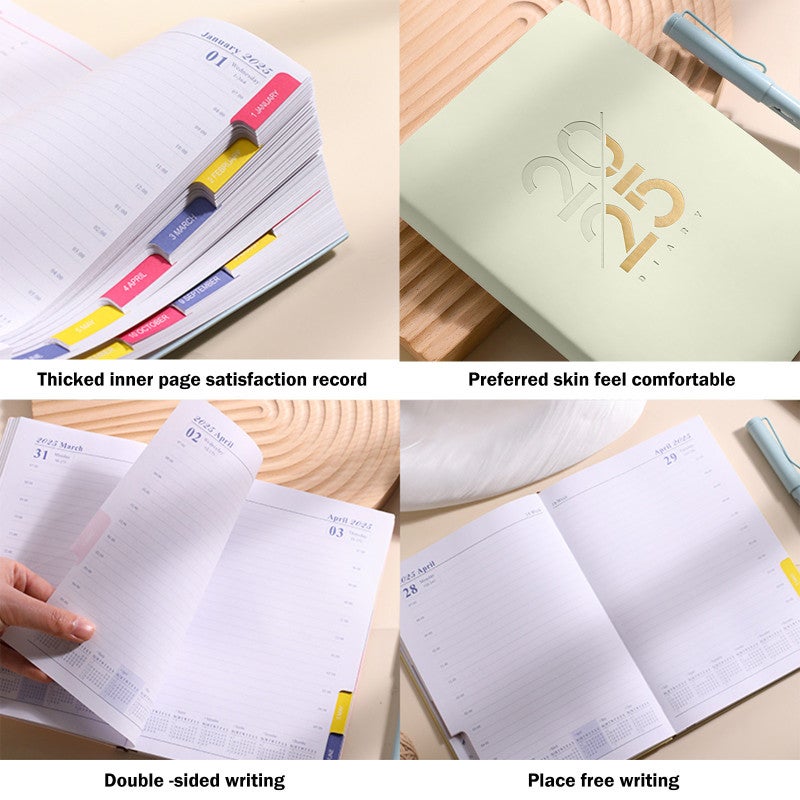 2025 Planner Notebook: Blue 180 Lay Flat Writing, Premium Wear-Resistant Cover - Colorful Monthly Ribbon Bookmark To Do List Notebook for Office, Travel, Home & Gifting - Image 2