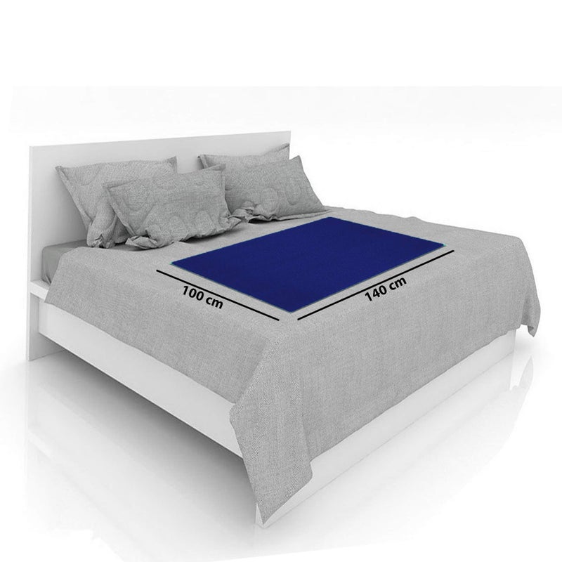 POLKA TOTS Waterproof & Reusable Baby Bed Protector Absorbent Mat Dry Sheet for New Born Infants (Dark Blue, 100 X 140 CM, Large) - Image 5