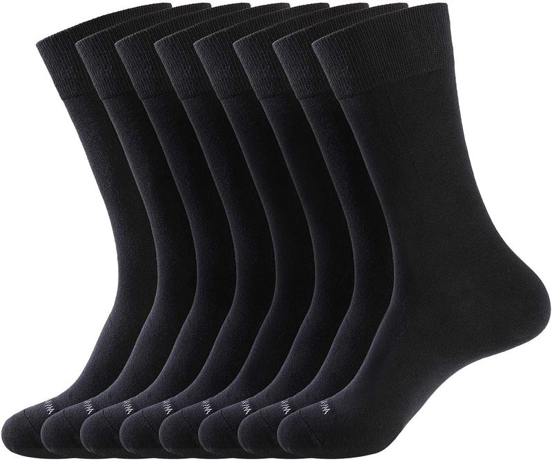 Wander Men's Dress Socks Cotton Thin Classic Lightweight Socks 6/8 Pairs Solid & Patterned Soft Breathable Socks - Image 1