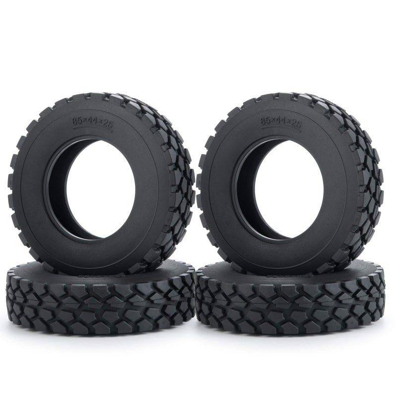 RCHUBAM RCHub 4pcs RC Rubber Tires Wheels Tires for 114 Tamiya Tractor Trucks Trailer RC Car 25mm - Image 3