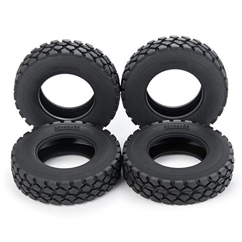 RCHUBAM RCHub 4pcs RC Rubber Tires Wheels Tires for 114 Tamiya Tractor Trucks Trailer RC Car 25mm - Image 5