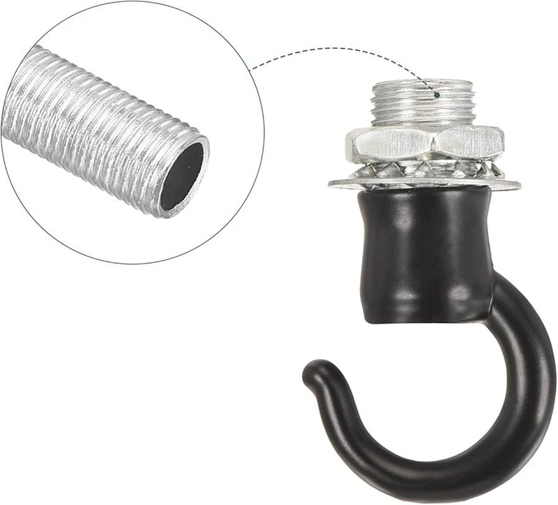 يوكيف 3 حزمة مصباح أنبوب حلمة M10 خيط 39 سم مطلي بالزنك لتركيبات الإضاءة - Image 4