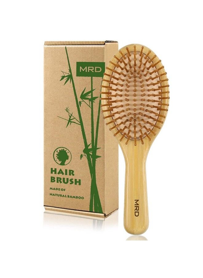 MRD Hair Brush Natural Bamboo Paddle Detangling Hairbrush Massage Scalp Thick/Thin/Curly/Dry Hair For Women & Men  - Image 1
