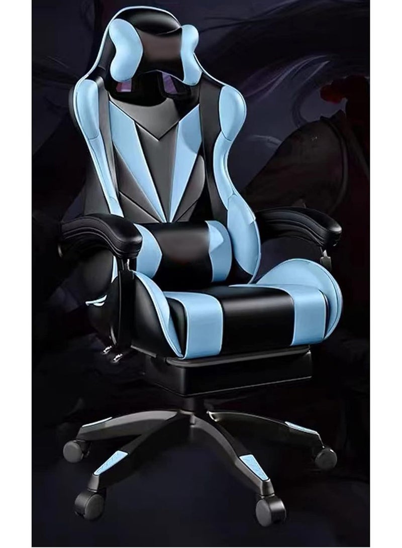 Generic Gaming Chair Office Chair High Back Computer Chair with Footrest and Lumbar Support  Ergonomic Chair with 360°-Swivel Task Chair  - Image 1