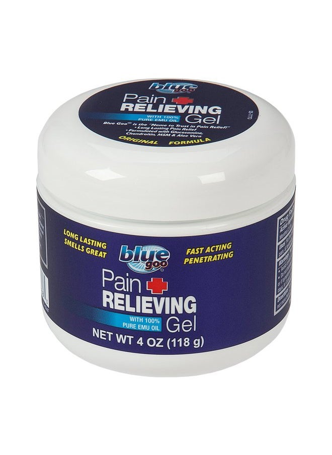 Blue Goo Pain Relieving Gel – FSA & HSA Eligible, for Back, Neck, Muscle, and Joint Pain, Fast-Acting Cooling and Soothing Relief with 100% Pure Emu Oil, 4 oz (1 Pack)  - Image 1