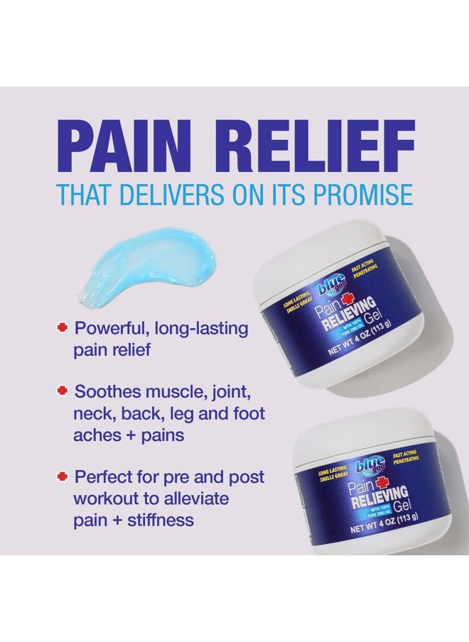 Blue Goo Pain Relieving Gel – FSA & HSA Eligible, for Back, Neck, Muscle, and Joint Pain, Fast-Acting Cooling and Soothing Relief with 100% Pure Emu Oil, 4 oz (1 Pack)  - Image 5