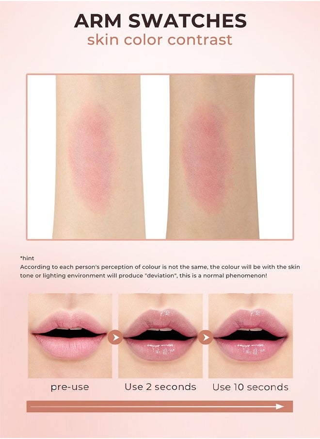 Cheek and Lip Balm - Multi Use Natural Glossy Long Lasting Black Magic Color Changing Blush with Temperature for Cheek Lips