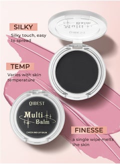 QiBest Cheek and Lip Balm - Multi Use Natural Glossy Long Lasting Black Magic Color Changing Blush with Temperature for Cheek Lips  - Image 2