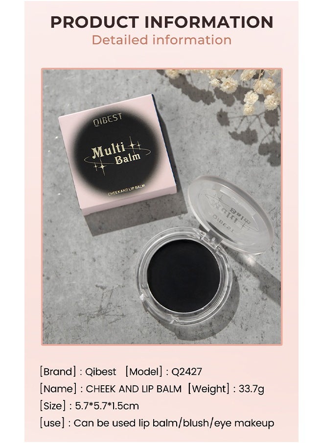 Cheek and Lip Balm - Multi Use Natural Glossy Long Lasting Black Magic Color Changing Blush with Temperature for Cheek Lips