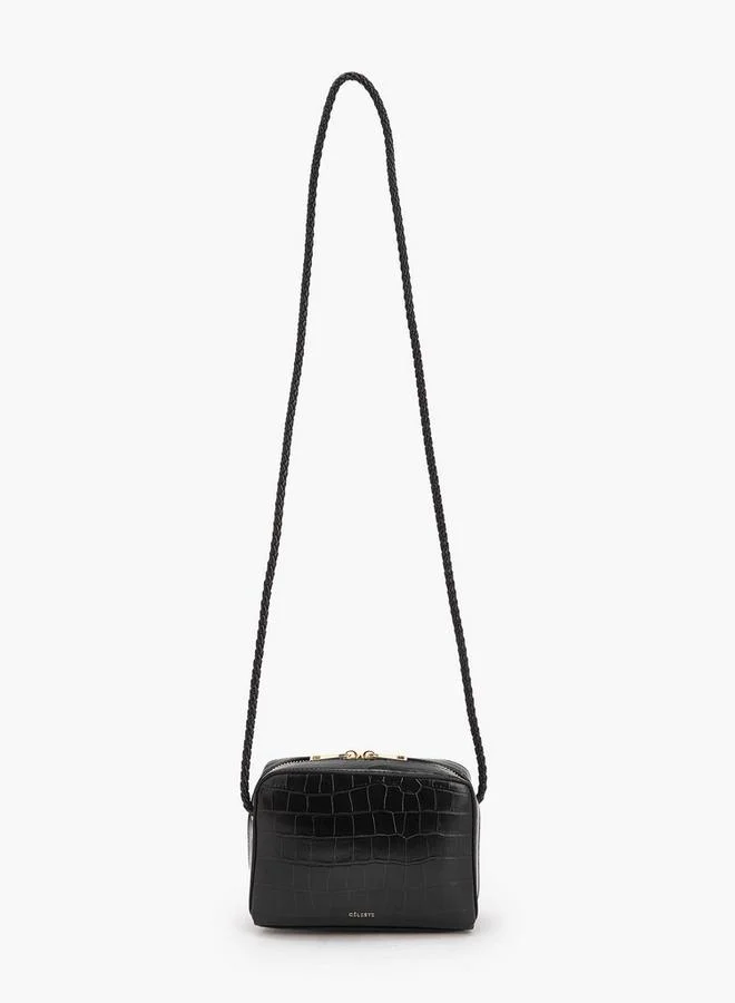 سيليست سيليست جلد غريب حقيبة كروس بودي